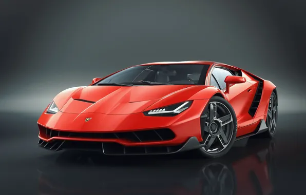 Red, Auto, Lamborghini, Machine, Red, Car, Art, Render