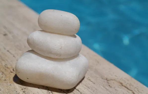 Picture pebbles, pool, stones, smooth