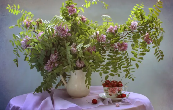 Summer, cherry, acacia