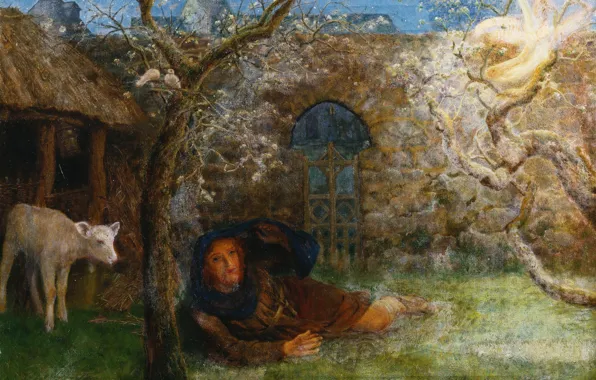 The lamb, Arthur Hughes, The Awakening Of Kadmon