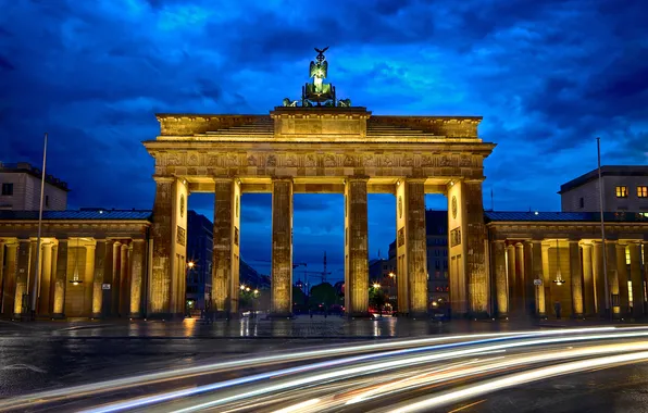 Picture road, night, the city, excerpt, Germany, architecture, Germany, Germany
