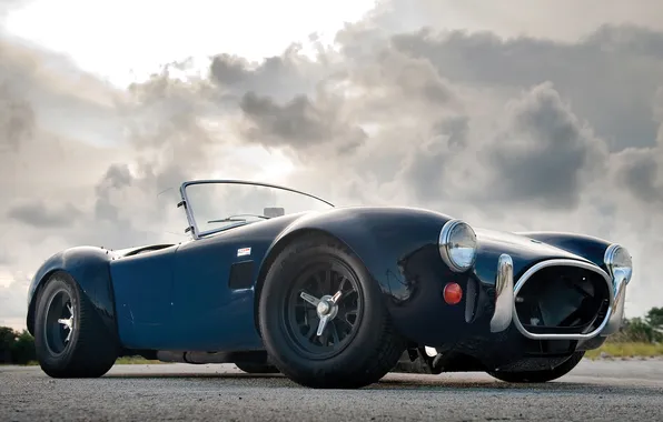 The sky, lights, Shelby, car, view, wheel, Shelby Cobra 427