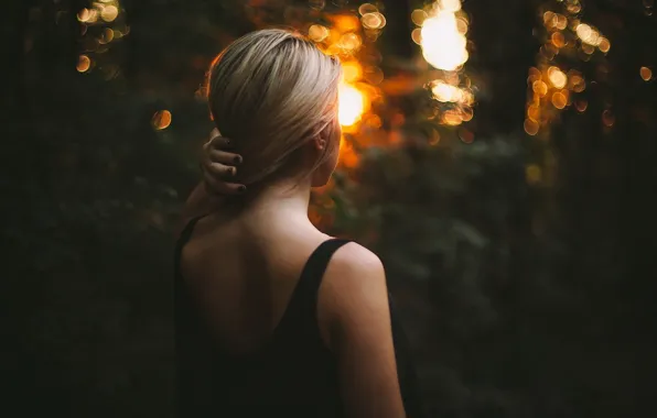 Girl, light, hair, ublic