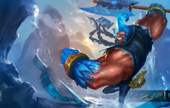 Ice, hero, axe, Strife, Ace, MOBA, ACE, ledianoi