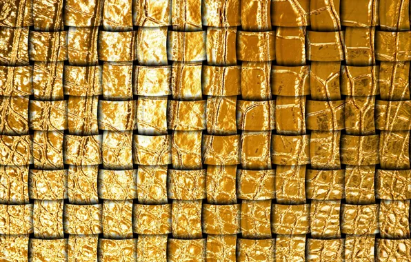 Texture, network, gold leather, leather tape