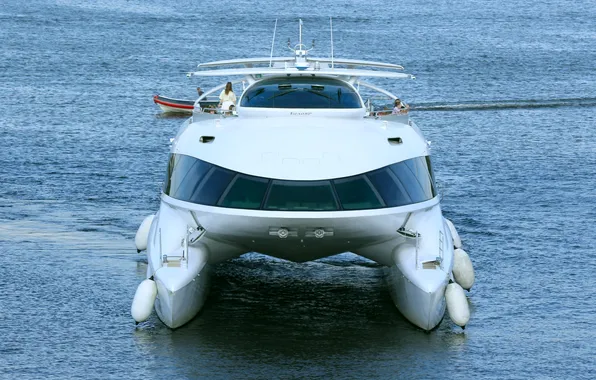 Catamaran, ship, river