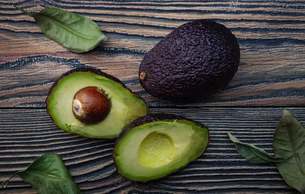 Leaves, Board, bone, avocado, broken