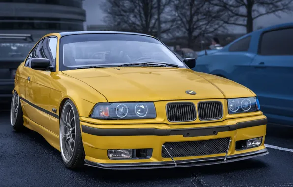 Picture yellow, design, BMW, car