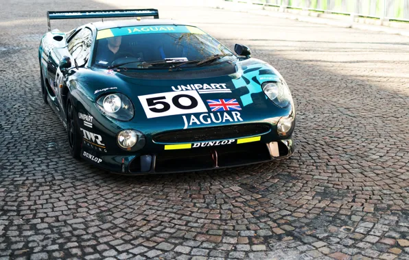 Jaguar, Green, Jaguar, Pavers, Green, XJ220, Racing car, Racing car