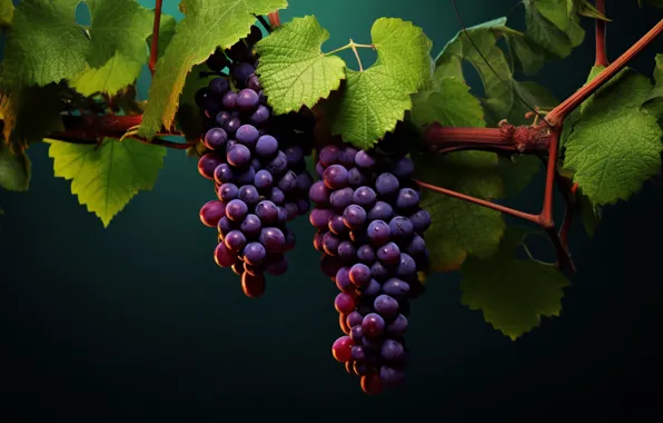 Leaves, nature, harvest, grapes, vineyard, hang, bunches of grapes, bunch of grapes