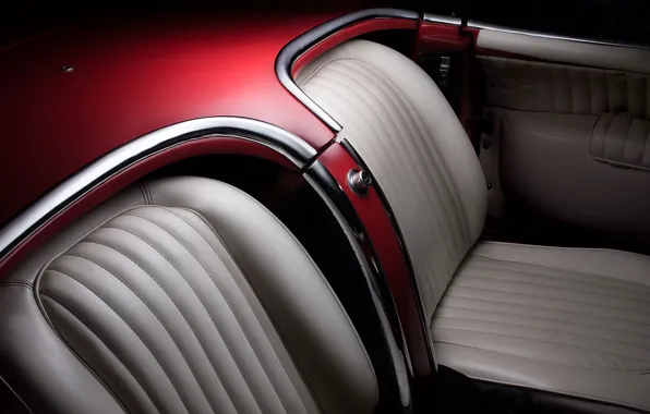 Picture leather, curves, chairs, form, salon, retro cars, fine art photography, 1954 Corvette