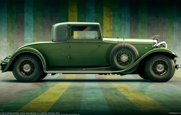 Lincoln, figure, art, Coupe, classics, 1932, Alexandr Novitskiy