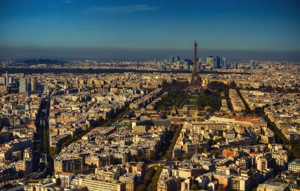 The city, France, Paris, view, building, Eiffel tower, Paris