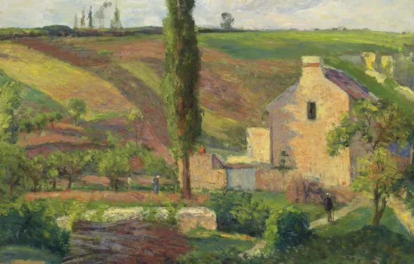Picture landscape, picture, Camille Pissarro, Hill Maturin in the Hermitage. PONTOISE