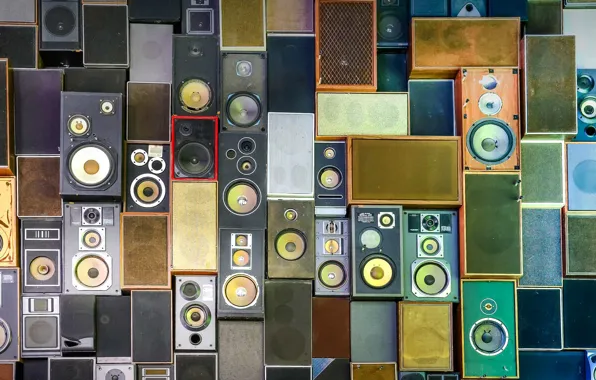 Picture retro, music, sound, speakers