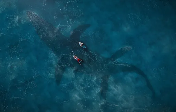 Sea, surface, blue, fiction, the view from the top, surfers, Jurassic World: Fallen Kingdom, Renteria