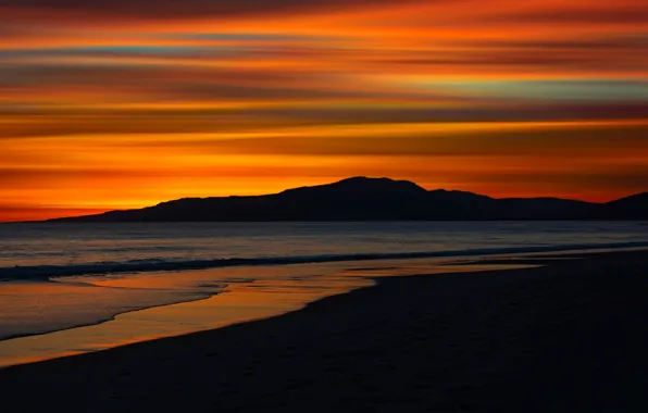 Serenity, Andalusia, Tarifa, sunset on the beach
