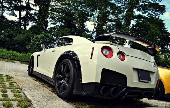 Picture white, tuning, nissan, supercar, Nissan, gt-r