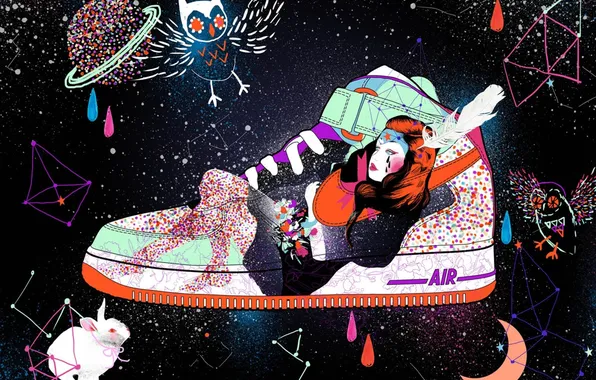 Shoes, art, different