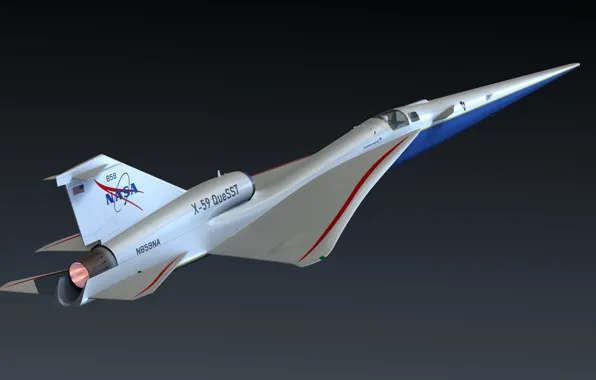 The plane, model, Lockheed Martin, Blender3D, X-59