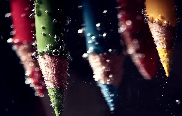 Color, macro, figure, Pencils