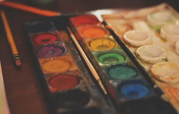 Picture paint, colored, brush, different, brush