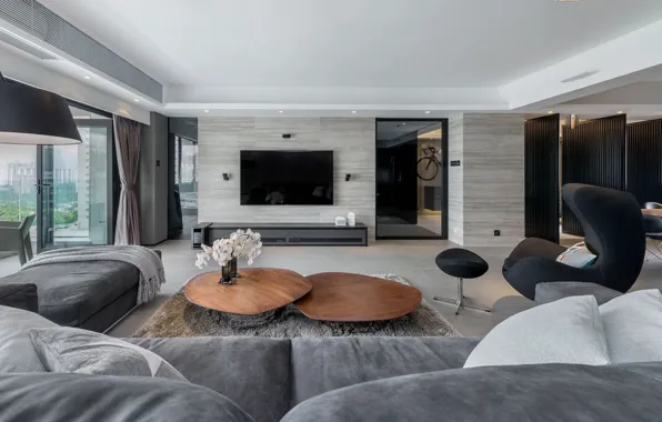 Design, style, China, interior, Hong Kong, China, Hong Kong, spacious living room