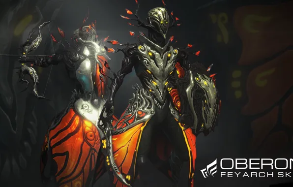 The game, being, warrior, soldiers, black background, Warframe