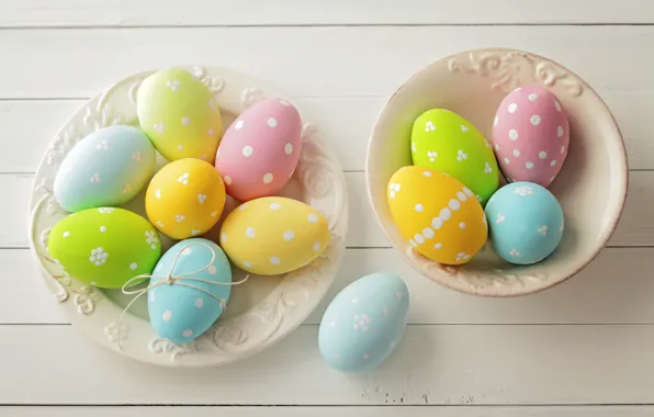 Easter, spring, Easter, eggs, Happy, pastel, the painted eggs