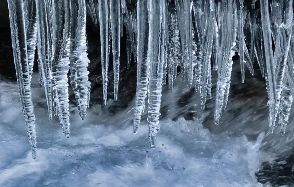 Ice, nature, icicles