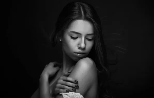 Picture portrait, monochrome, Liutauras Paskevicius, Eve