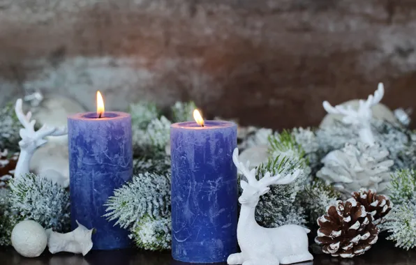 Candles, New Year, Christmas, merry christmas, decoration, xmas