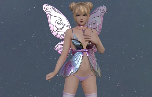 Girl, sexy, lingerie, cleavage, panties, thighhighs, boobs, anime