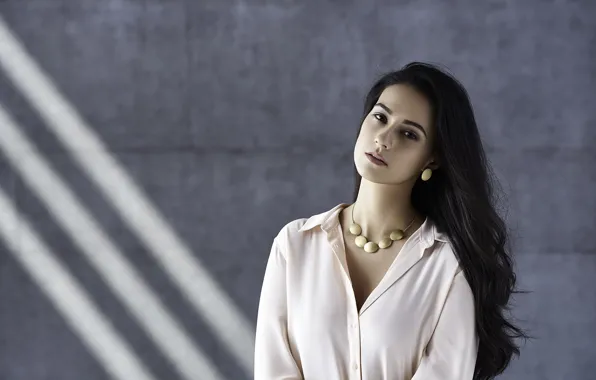 Picture look, girl, hair, shirt, Amy Jackson