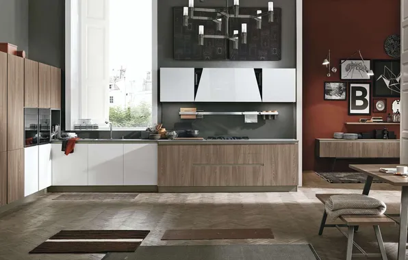 Style, Villa, interior, Italy, kitchen, dining room, dining area, Italian design