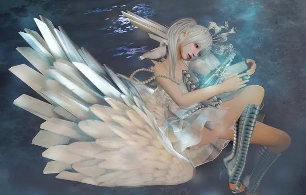 Girl, rendering, background