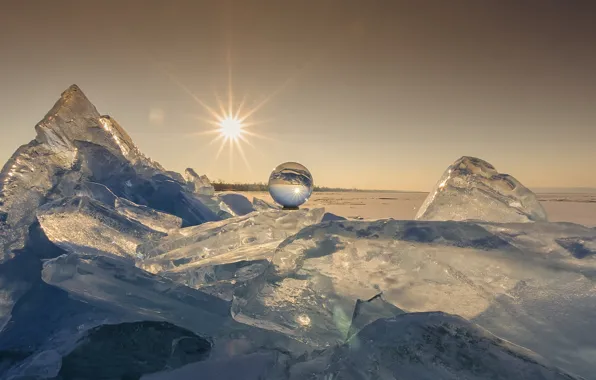Picture winter, the sun, ball, ice, ice, Hungary, Hungary, perhaps you something oz