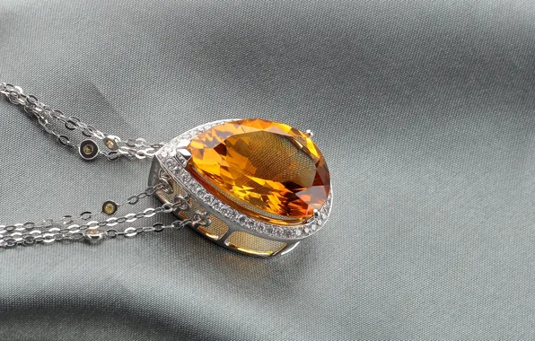 Picture decoration, stones, grey, background, pendant, citrine