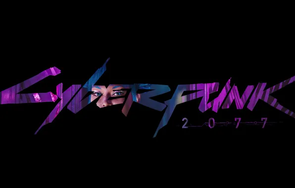 The inscription, the game, game, black background, poster, Cyberpunk 2077, Cyberpunk 2077