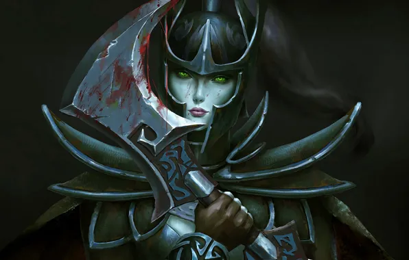 Girl, darkness, fear, blade, hero, dark, dota, woman