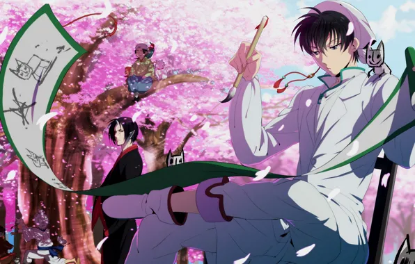 The demon, drawings, guy, brush, Hoozuki no Reitetsu, youkai, Hozuki, Cold-Blooded Hozuki