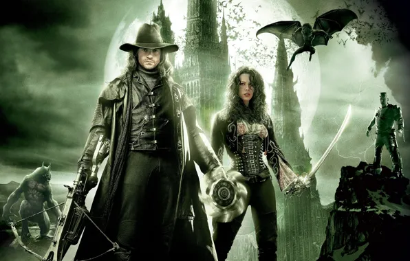 Kate Beckinsale, Werewolf, Van Helsing, Hugh Jackman, Frankenstein's Monster, Van Helsing