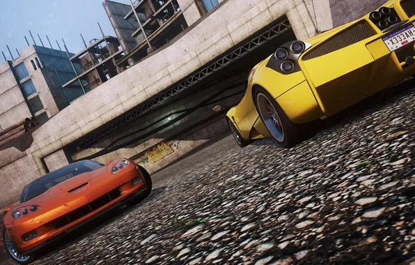 The city, Parking, view, supercars, need for speed most wanted 2, huayr to pagani, chevrolet …