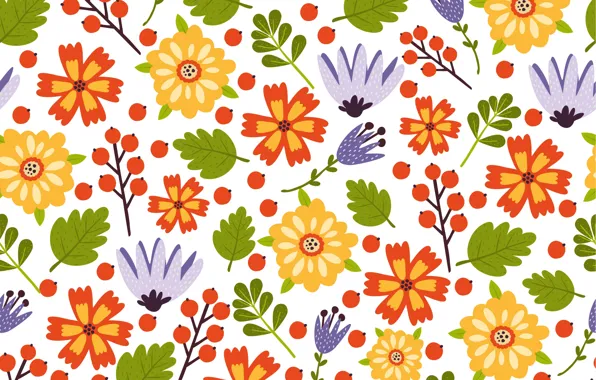 Picture flowers, colorful, summer, flower, pattern