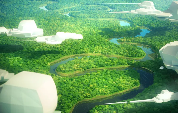 Forest, Jungle, Jungle, Art, Art, Rendering, DOFRESH, by DOFRESH