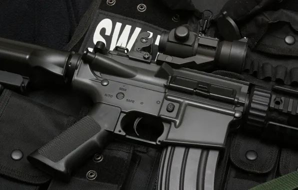 Picture weapons, machine, rifle, vest, SWAT