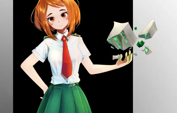 Girl, fragments, stones, Boku no Hero Academy, My hero Academy, Uraraka Ochako