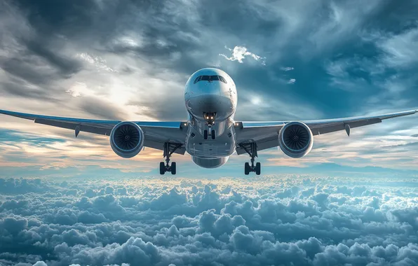 Flight, aviation, the plane, technique, AI art, neural network