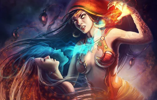 Girls, magic, spirit, fantasy, art, the witch