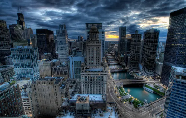 Picture city, home, hdr, America, skyscrapers